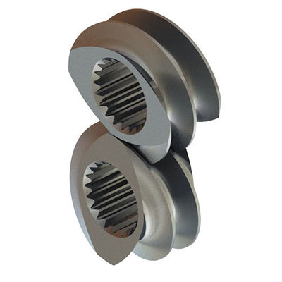 スライン圧縮エレメント 許容量 0.02mm ツインスクリューエクストルーダー 食品産業用スクリューエレメント